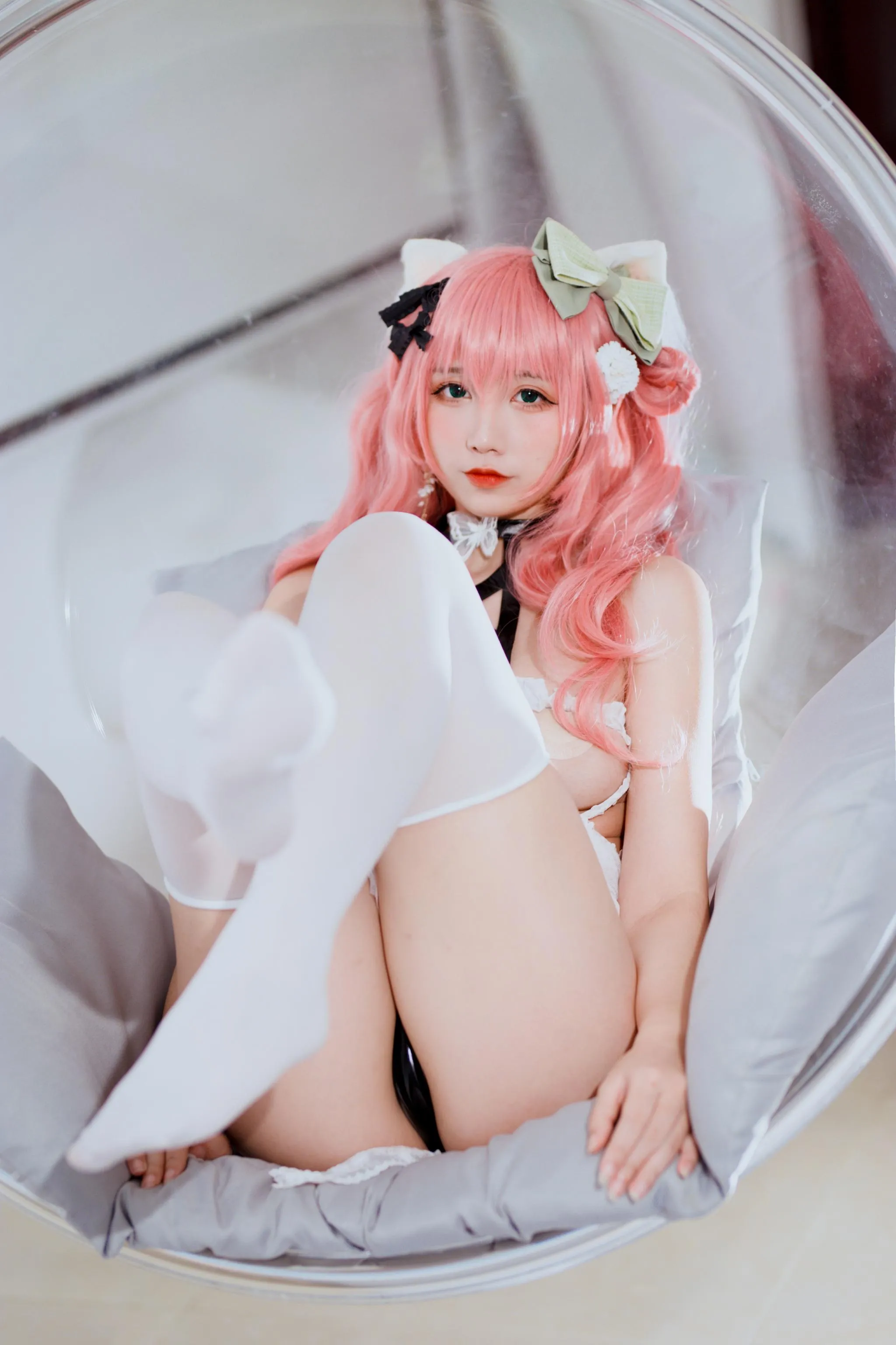 九曲Jean – NO.63 粉发妹妹 正片自拍-正片25p [25P]插图6